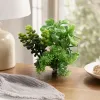 Green artificial aquatic plant decorative items made of PVC material, specially designed for aquarium landscaping details Picture